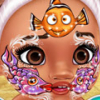 Игра Малышка Моана: Фейс-арт на Лице - Онлайн
